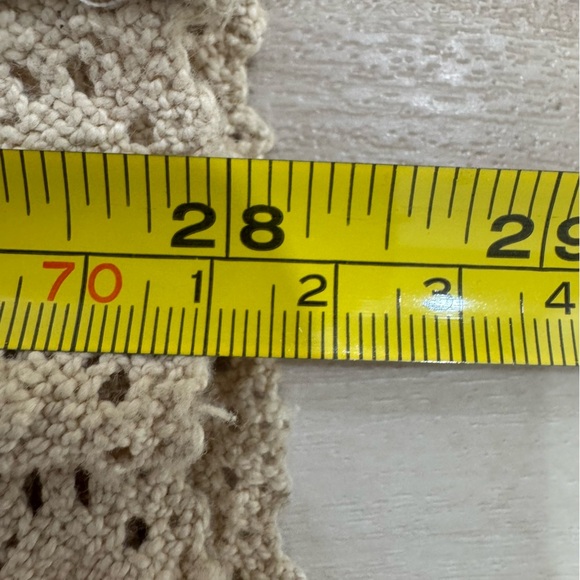 NWT Women's Medium Overalls Tan Cream Bohemian Crochet - Picture 15 of 16